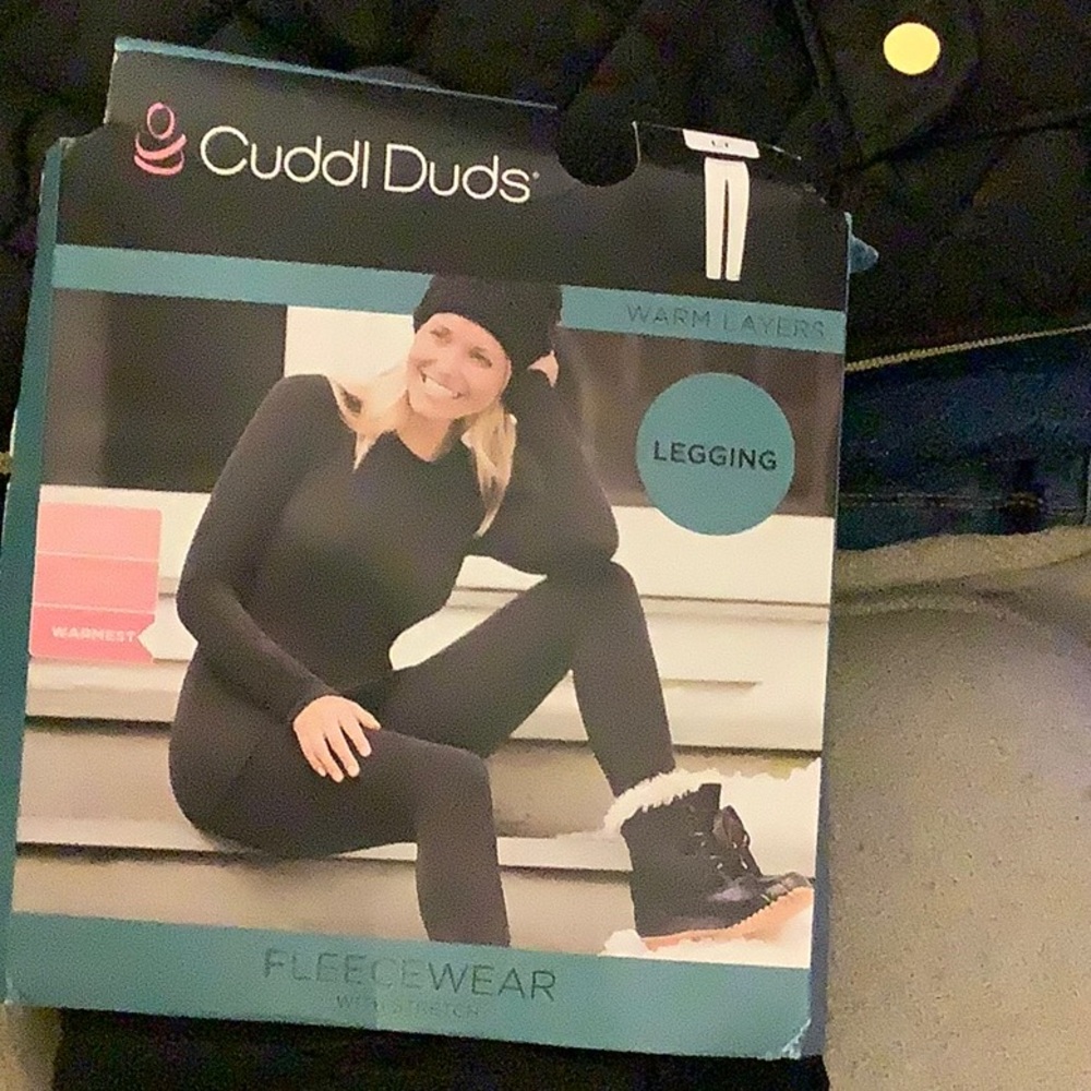 Cuddl Duds Fleecewear Legging - Black Sz LT NWT